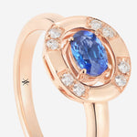 Saphir bleu | Or rose 750 ‰