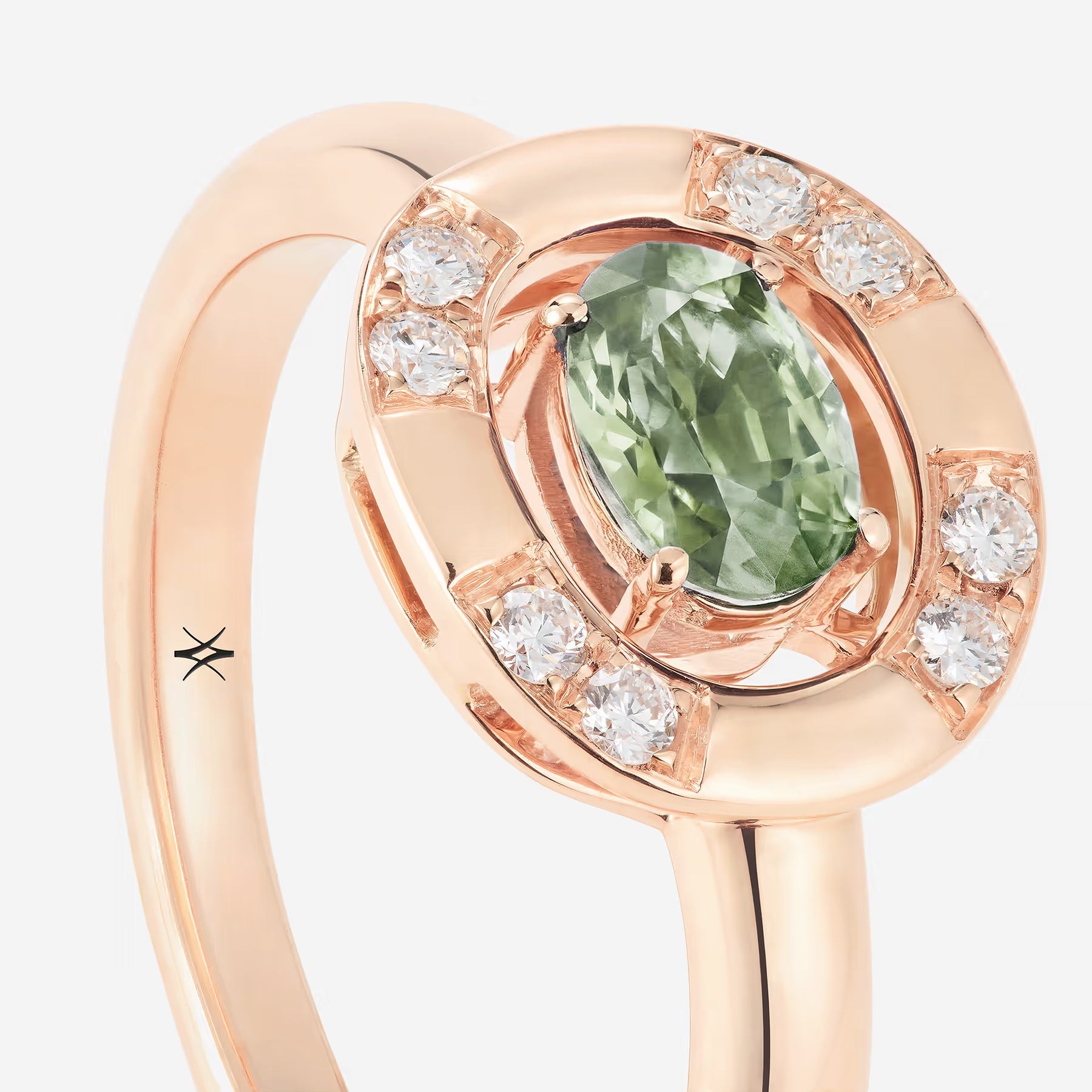 Saphir Vert | Or rose 750 ‰