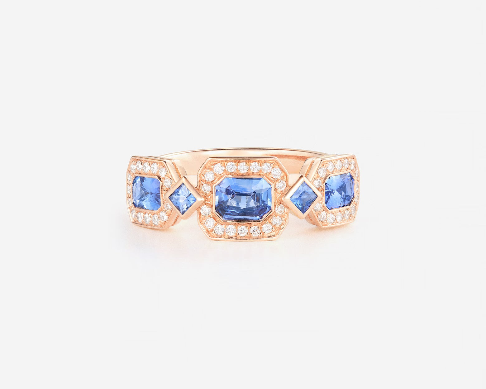 Saphir bleu | Or rose 750 ‰