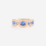 Saphir bleu | Or rose 750 ‰