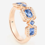 Saphir bleu | Or rose 750 ‰