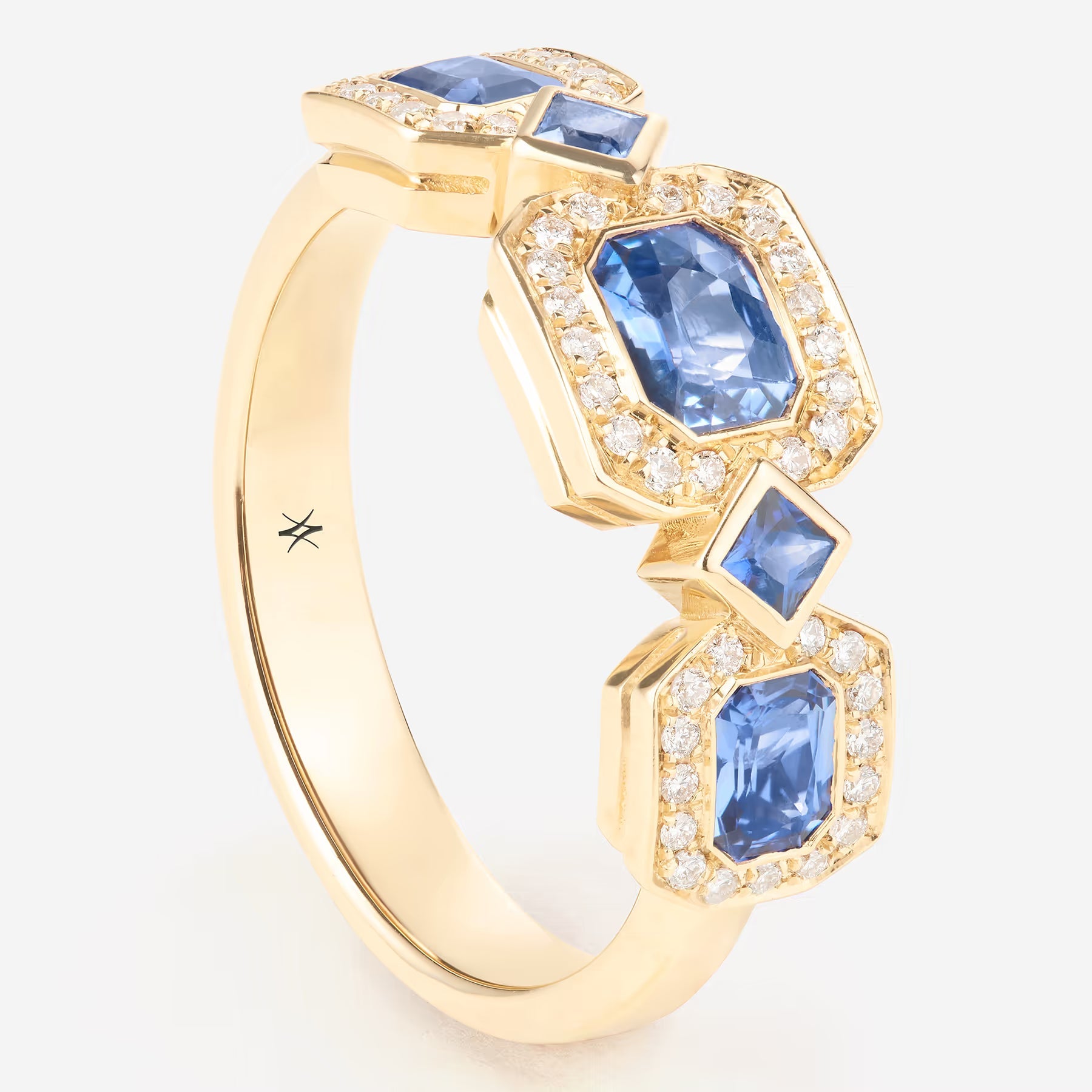 Saphir bleu | Or jaune 750 ‰