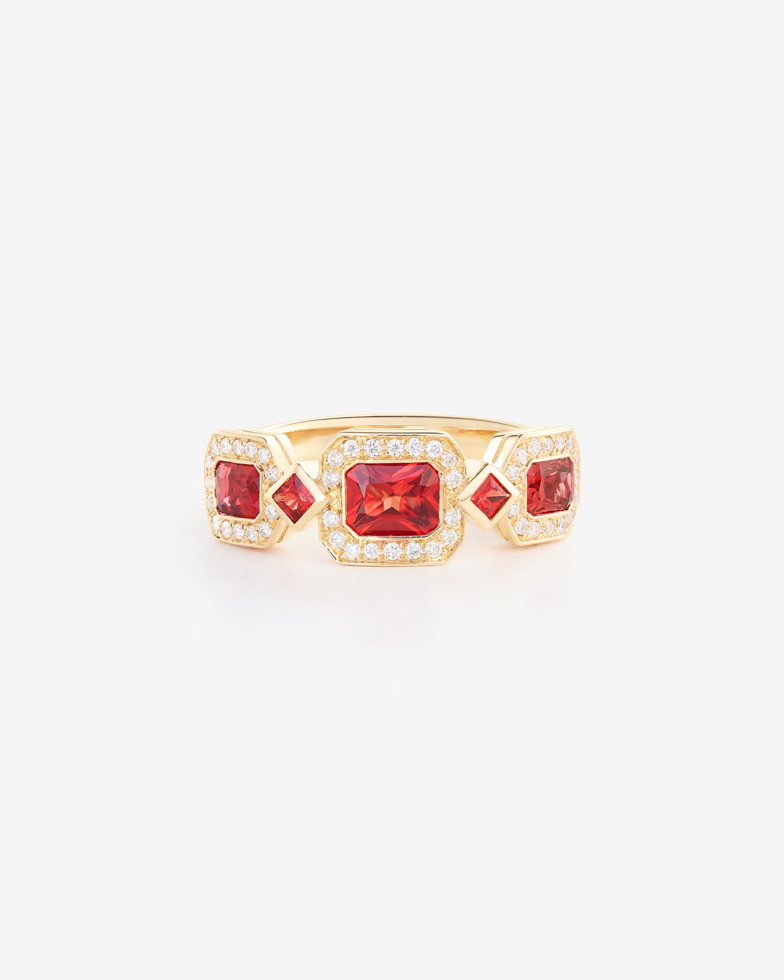 Saphir Orange | Or jaune 750 ‰