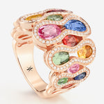 Saphirs Multicolors | Or rose 750 ‰