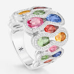 Saphirs Multicolors | Or blanc 750 ‰
