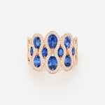 Saphir bleu | Or rose 750 ‰