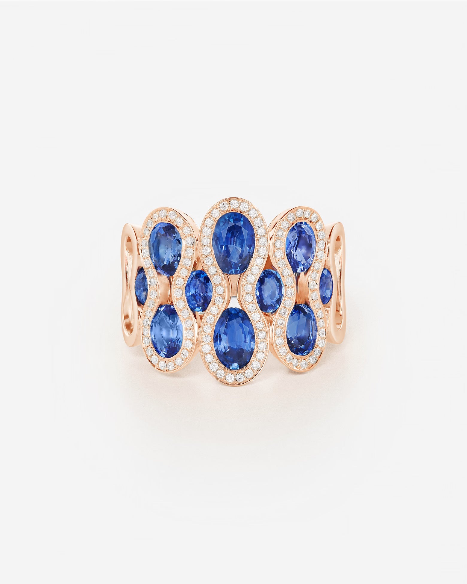 Saphir bleu | Or rose 750 ‰