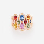 Saphirs Multicolors | Or rose 750 ‰