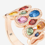 Saphirs Multicolors | Or rose 750 ‰