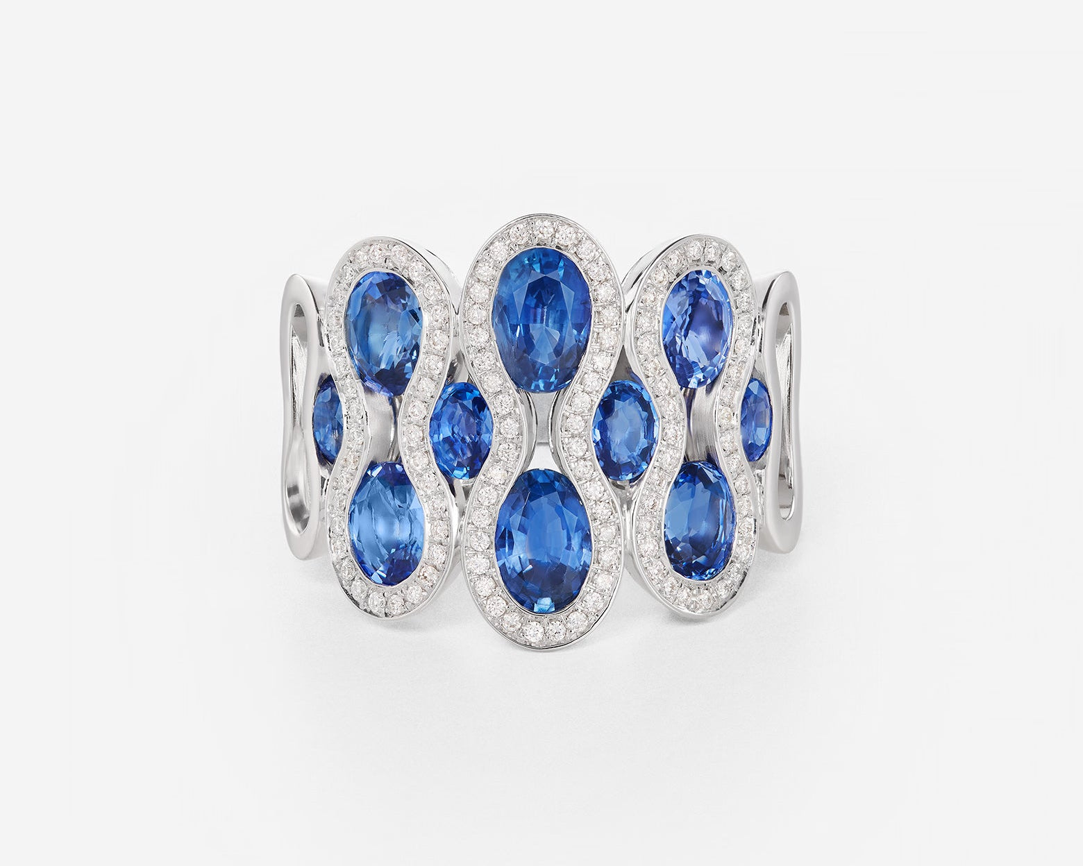 Saphir bleu | Or blanc 750 ‰
