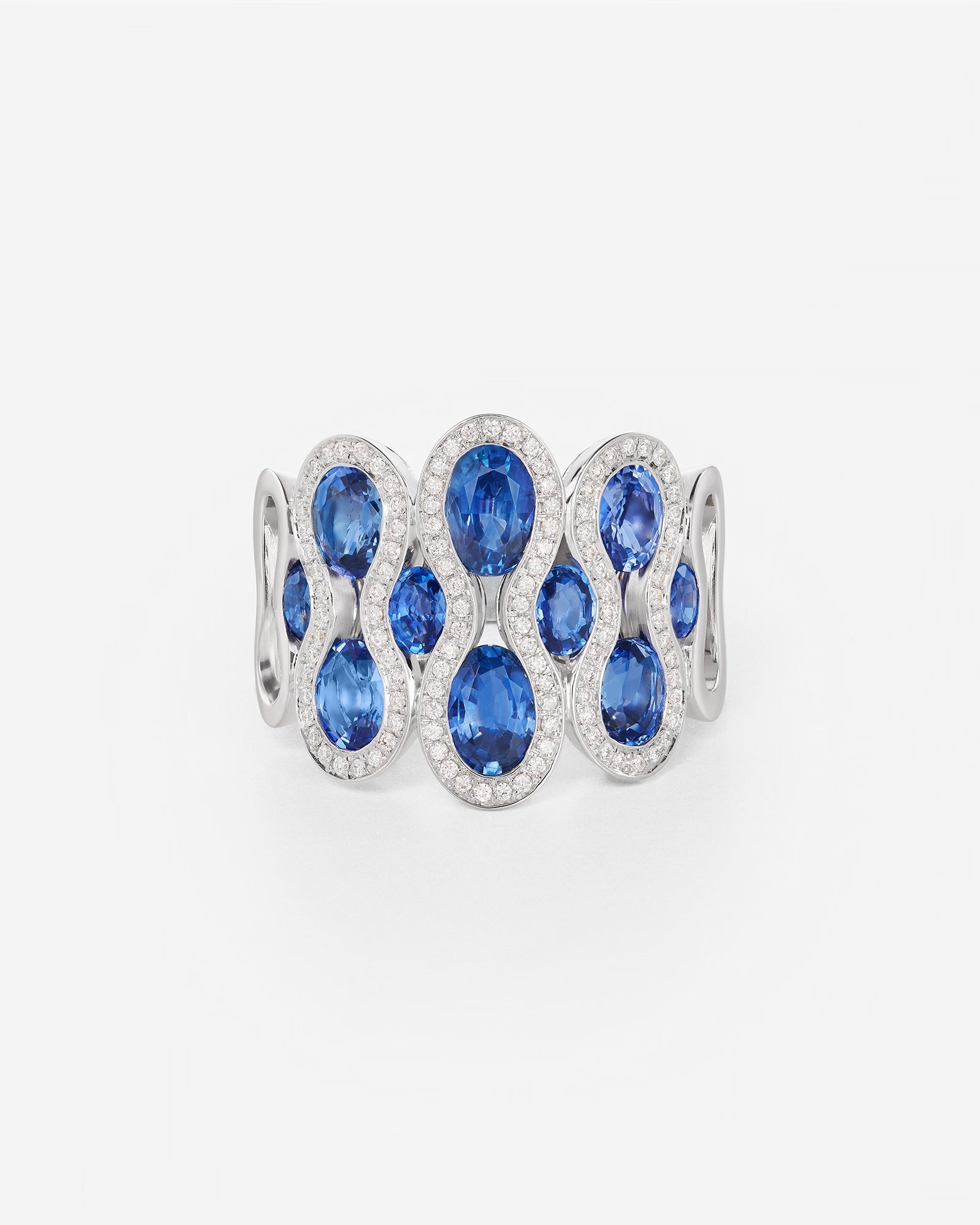 Saphir bleu | Or blanc 750 ‰