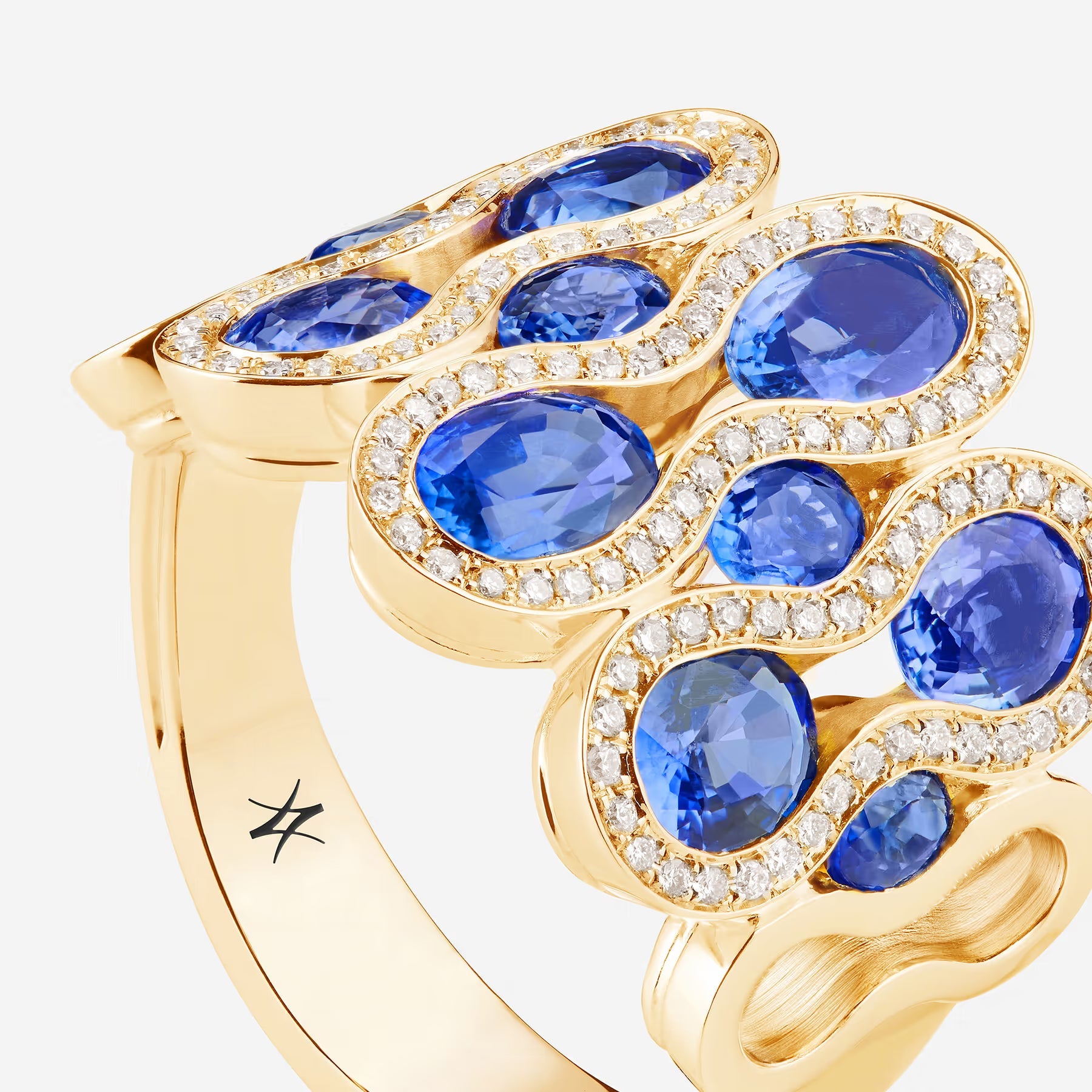 Saphir bleu | Or jaune 750 ‰