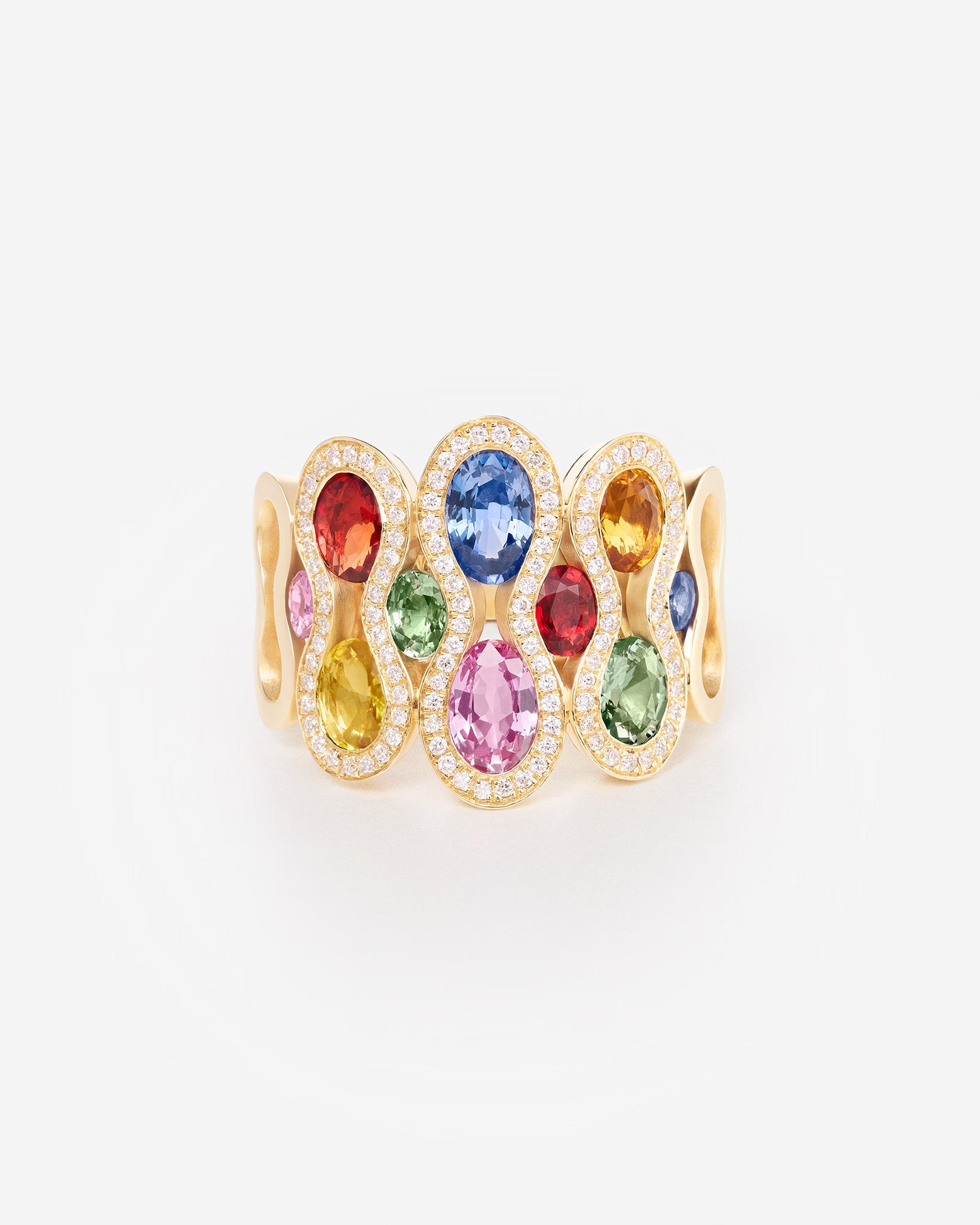 Saphirs Multicolors | Or jaune 750 ‰