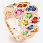 Saphirs Multicolors | Or rose 750 ‰