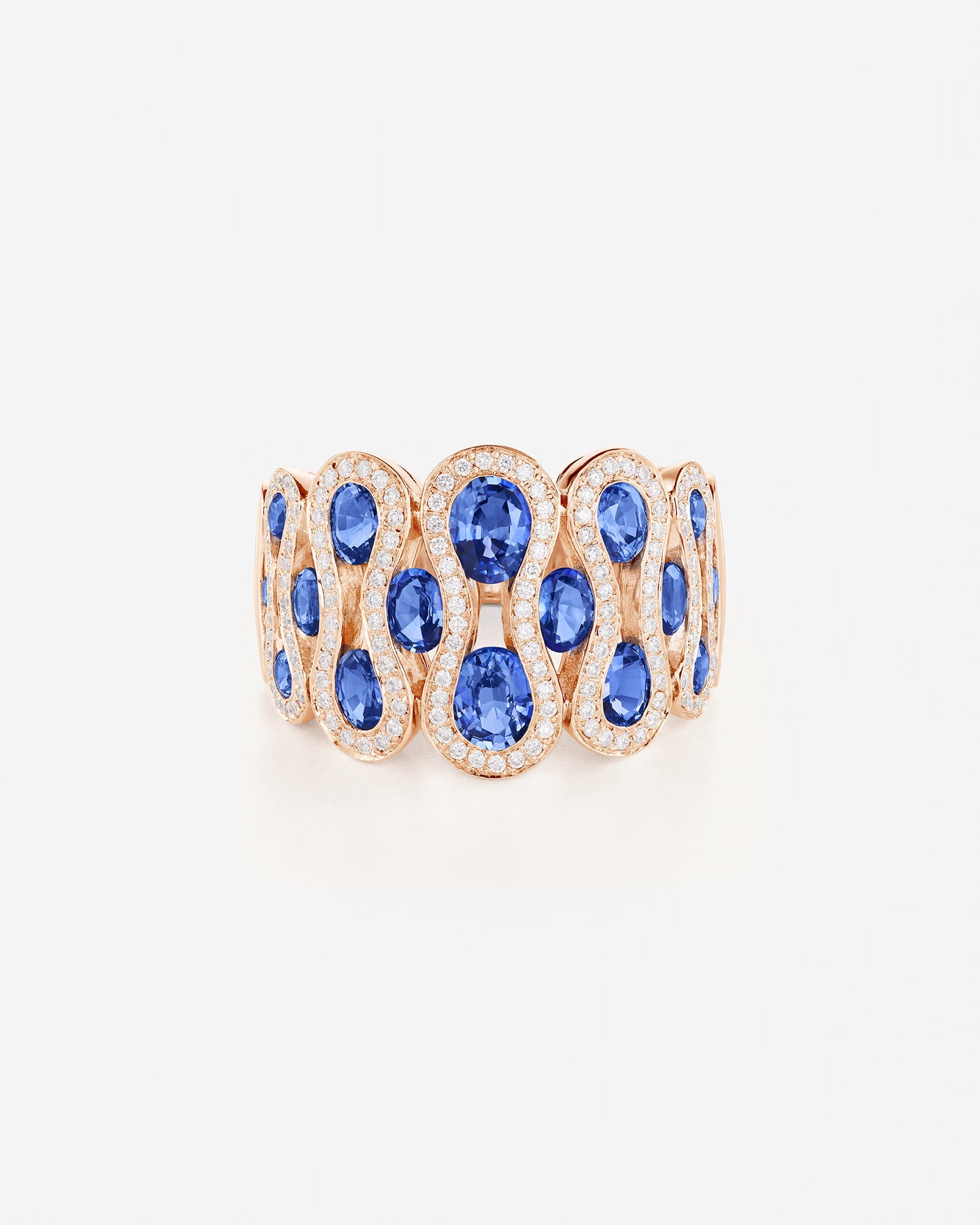 Saphir bleu | Or rose 750 ‰