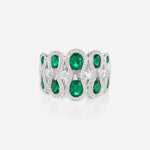 Emeraudes et Diamants | Or blanc 750 ‰