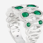 Emeraudes et Diamants | Or blanc 750 ‰