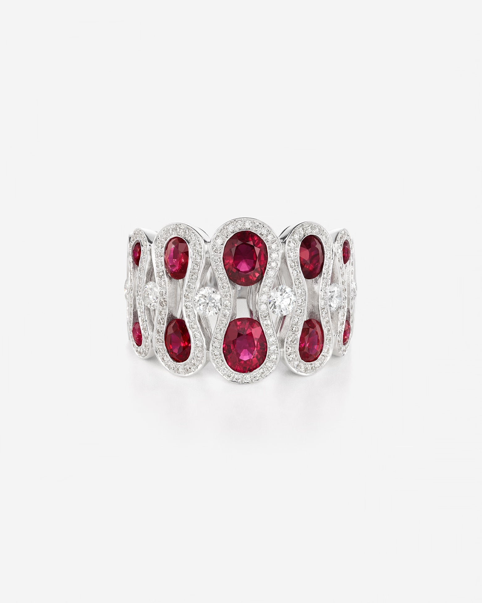 Rubis et Diamants | Or blanc 750 ‰