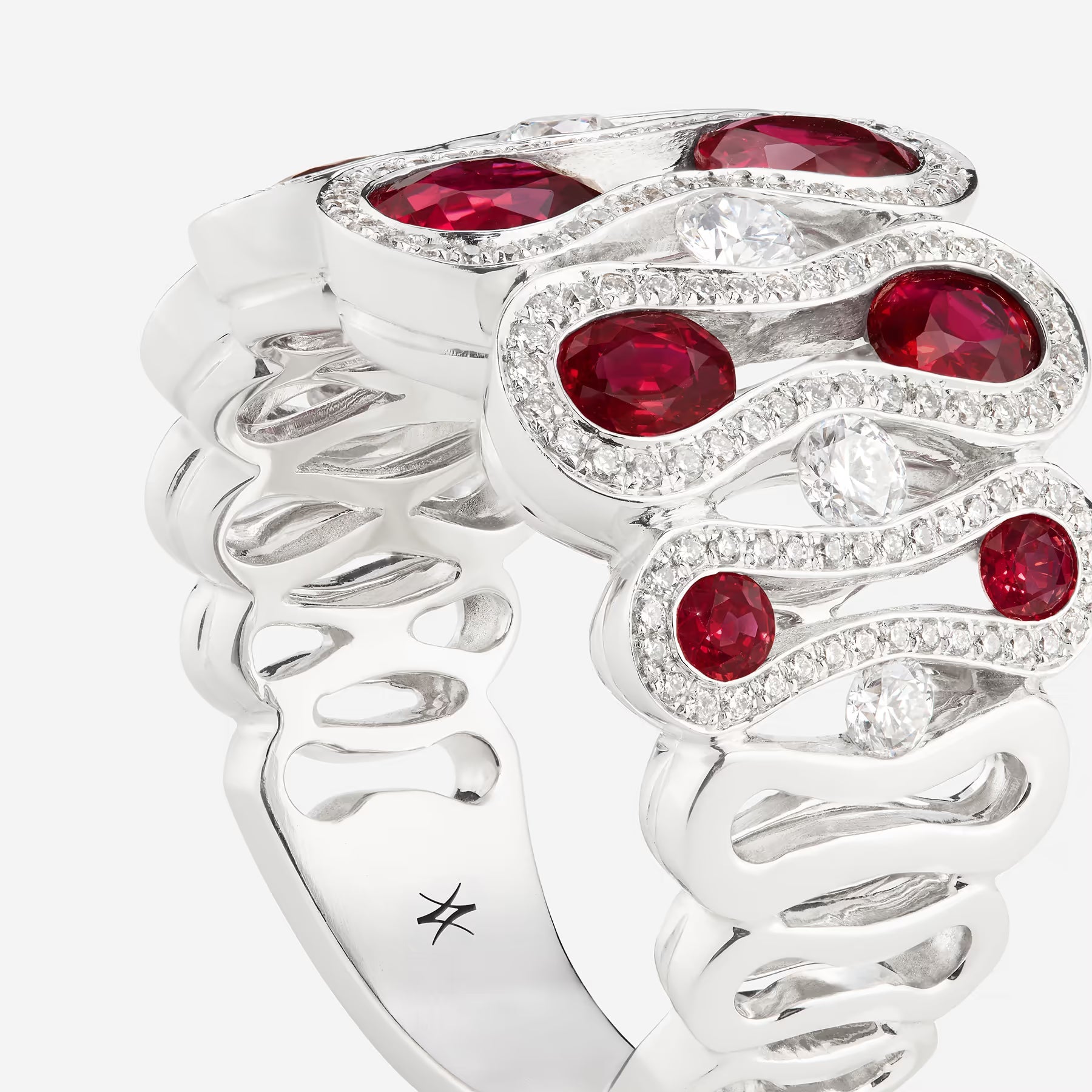 Rubis et Diamants | Or blanc 750 ‰