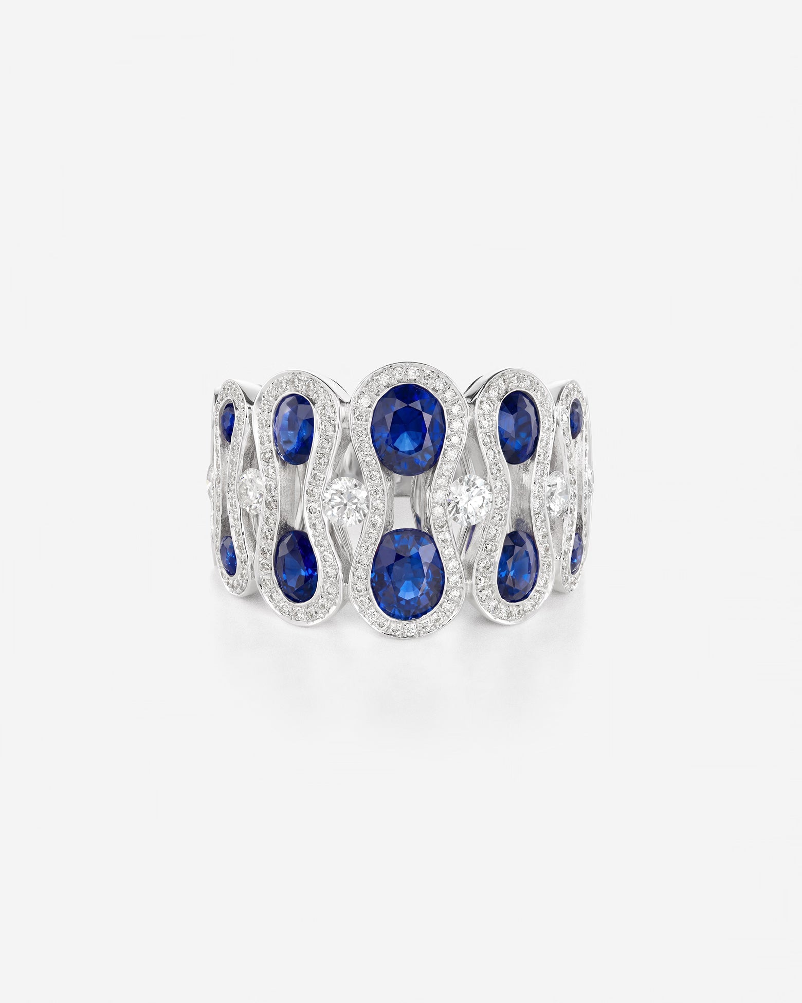Saphirs et Diamants | Or blanc 750 ‰