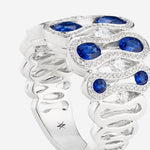 Saphirs et Diamants | Or blanc 750 ‰