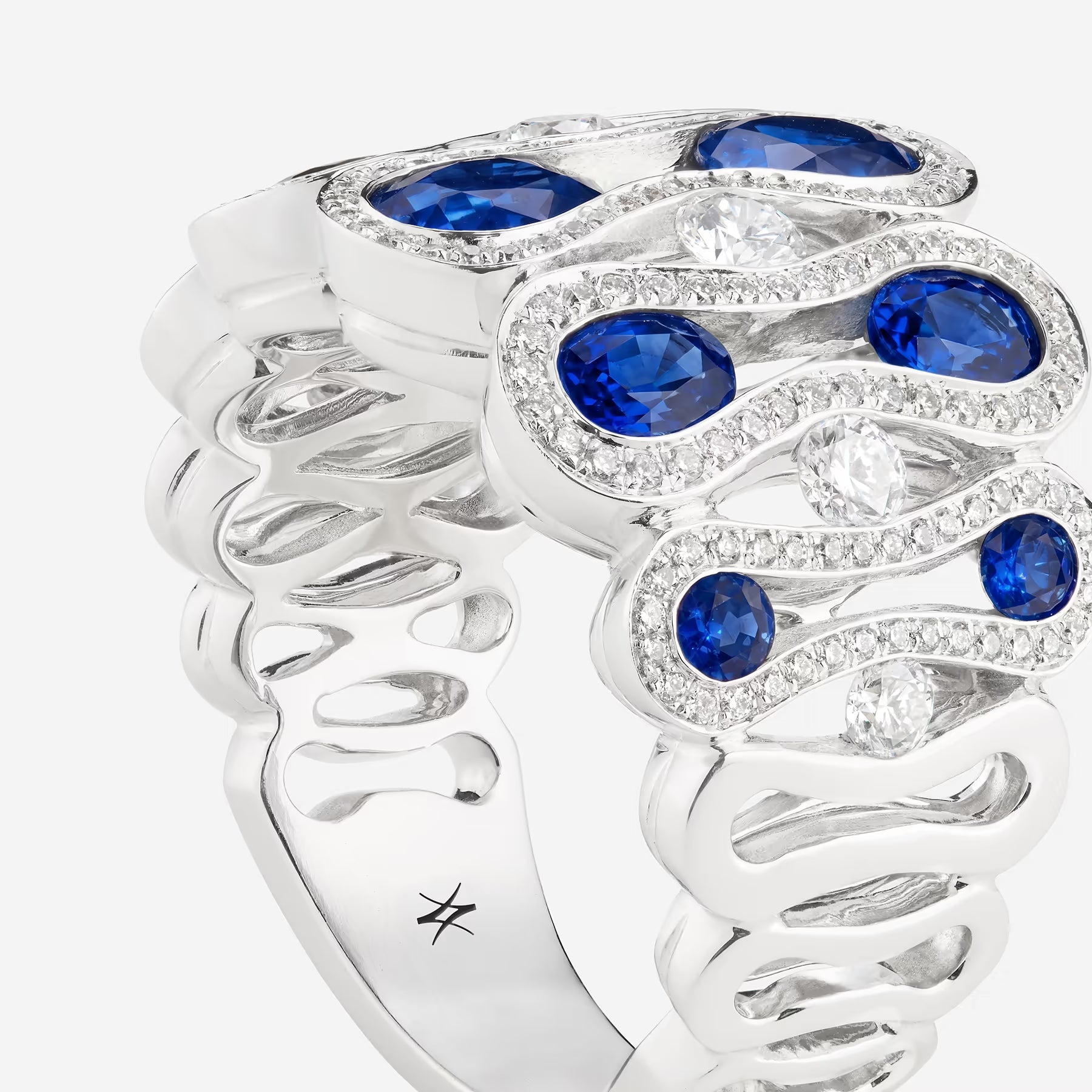 Saphirs et Diamants | Or blanc 750 ‰