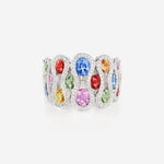 Saphirs Multicolors | Or blanc 750 ‰