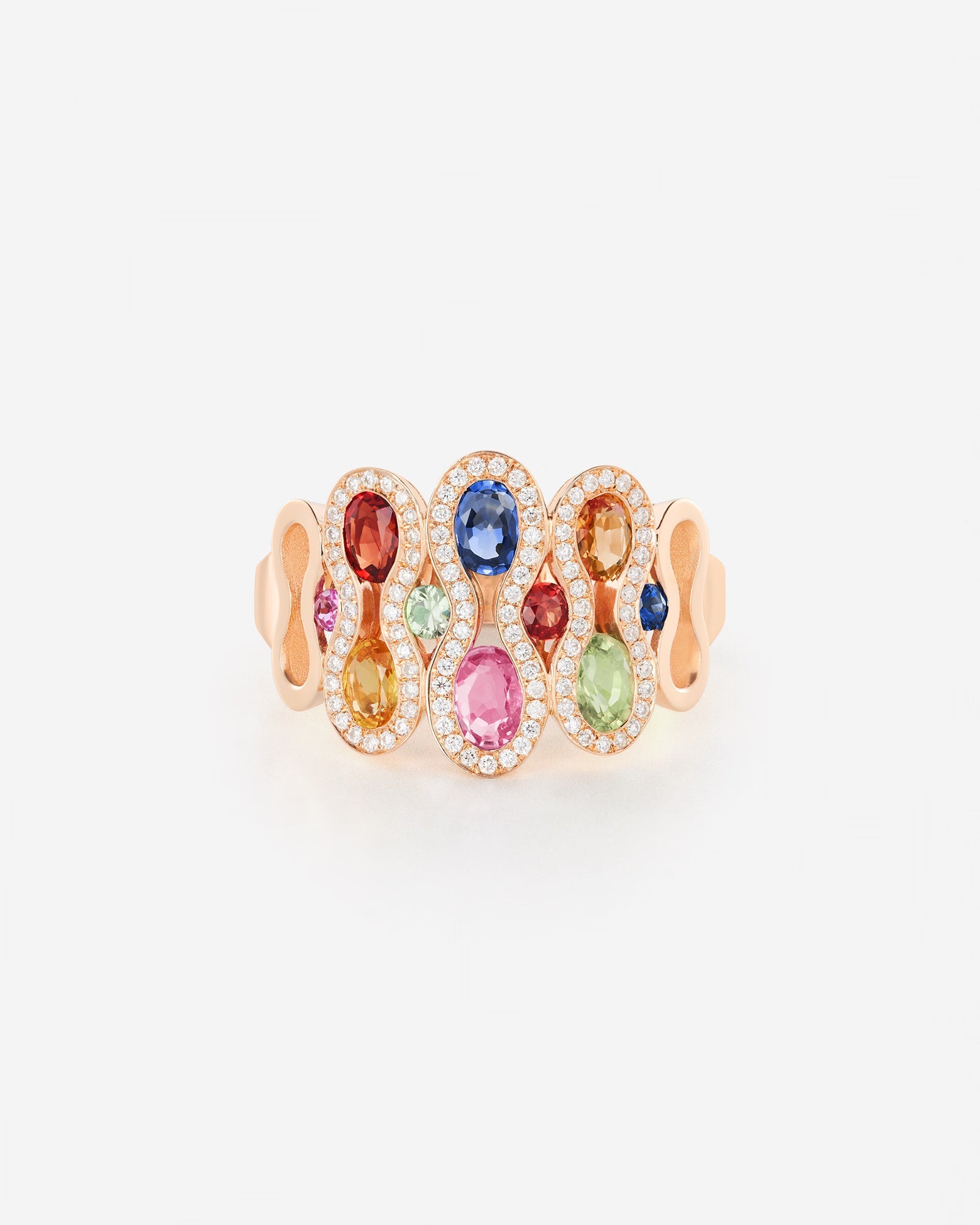 Saphirs Multicolors | Or rose 750 ‰