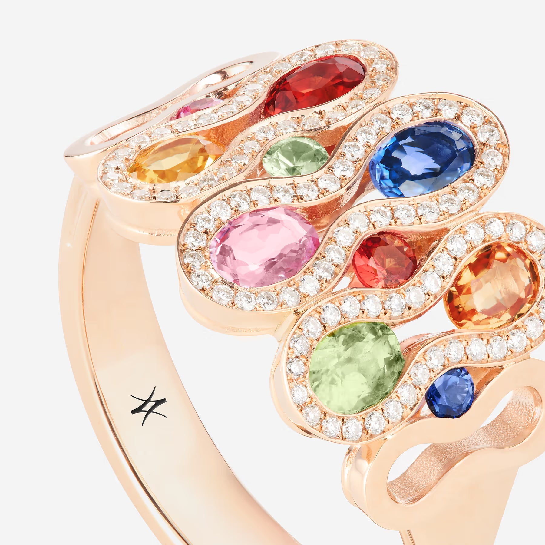 Saphirs Multicolors | Or rose 750 ‰