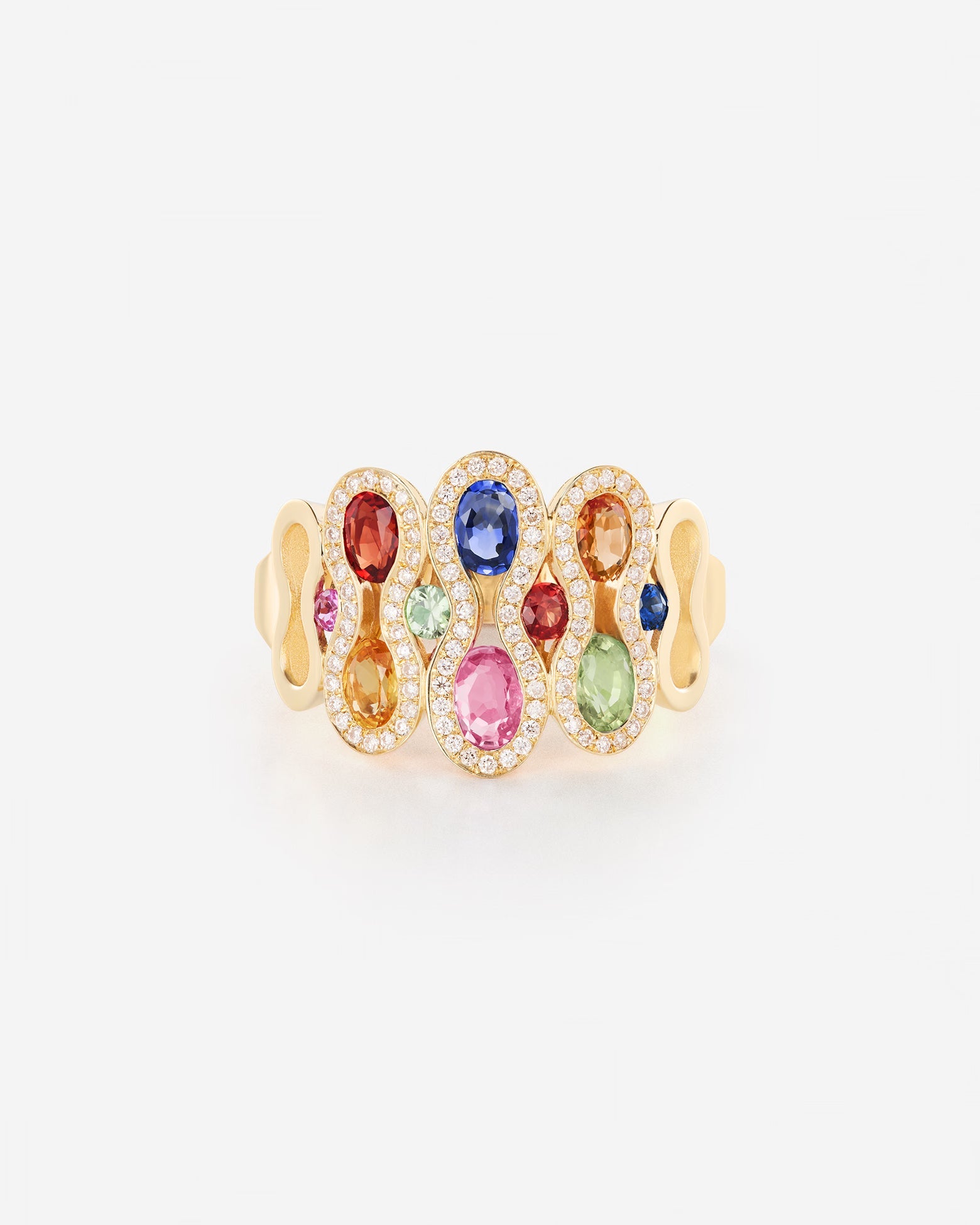 Saphirs Multicolors | Or jaune 750 ‰