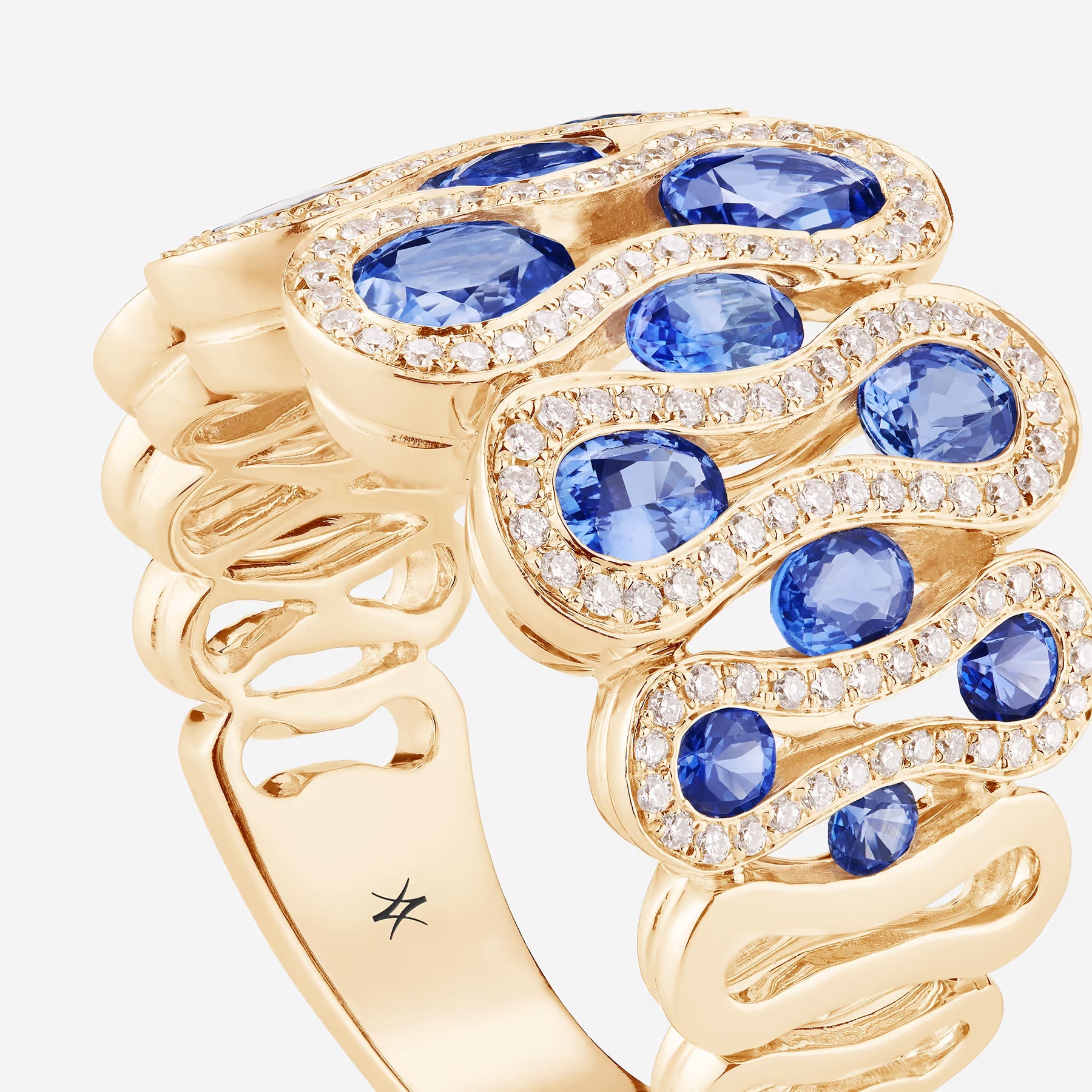 Saphir bleu | Or jaune 750 ‰