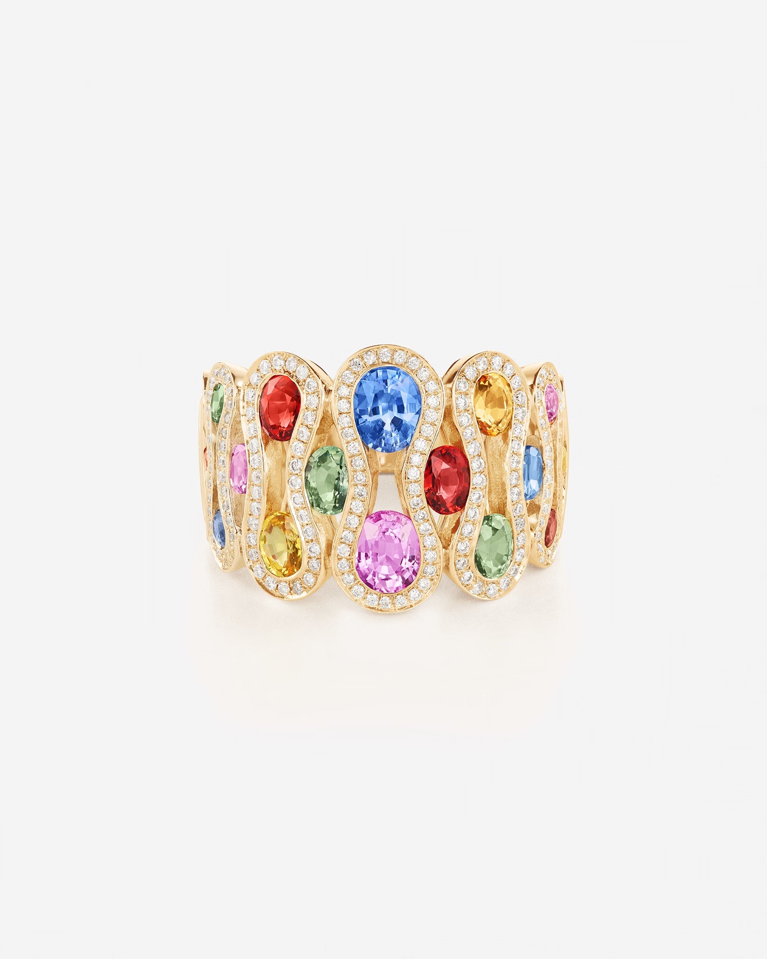 Saphirs Multicolors | Or jaune 750 ‰
