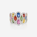 Saphirs Multicolors | Or blanc 750 ‰