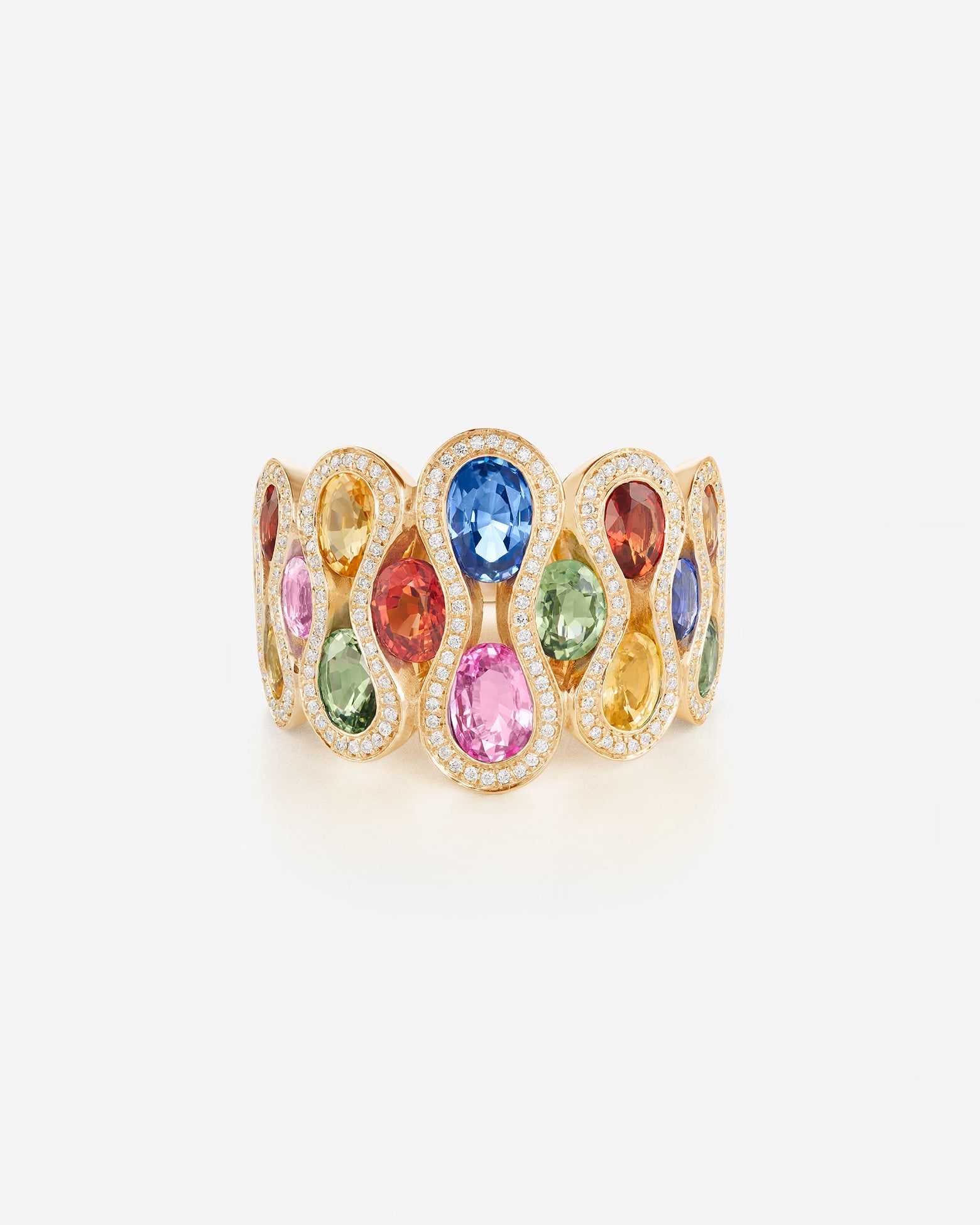Saphirs Multicolors | Or jaune 750 ‰
