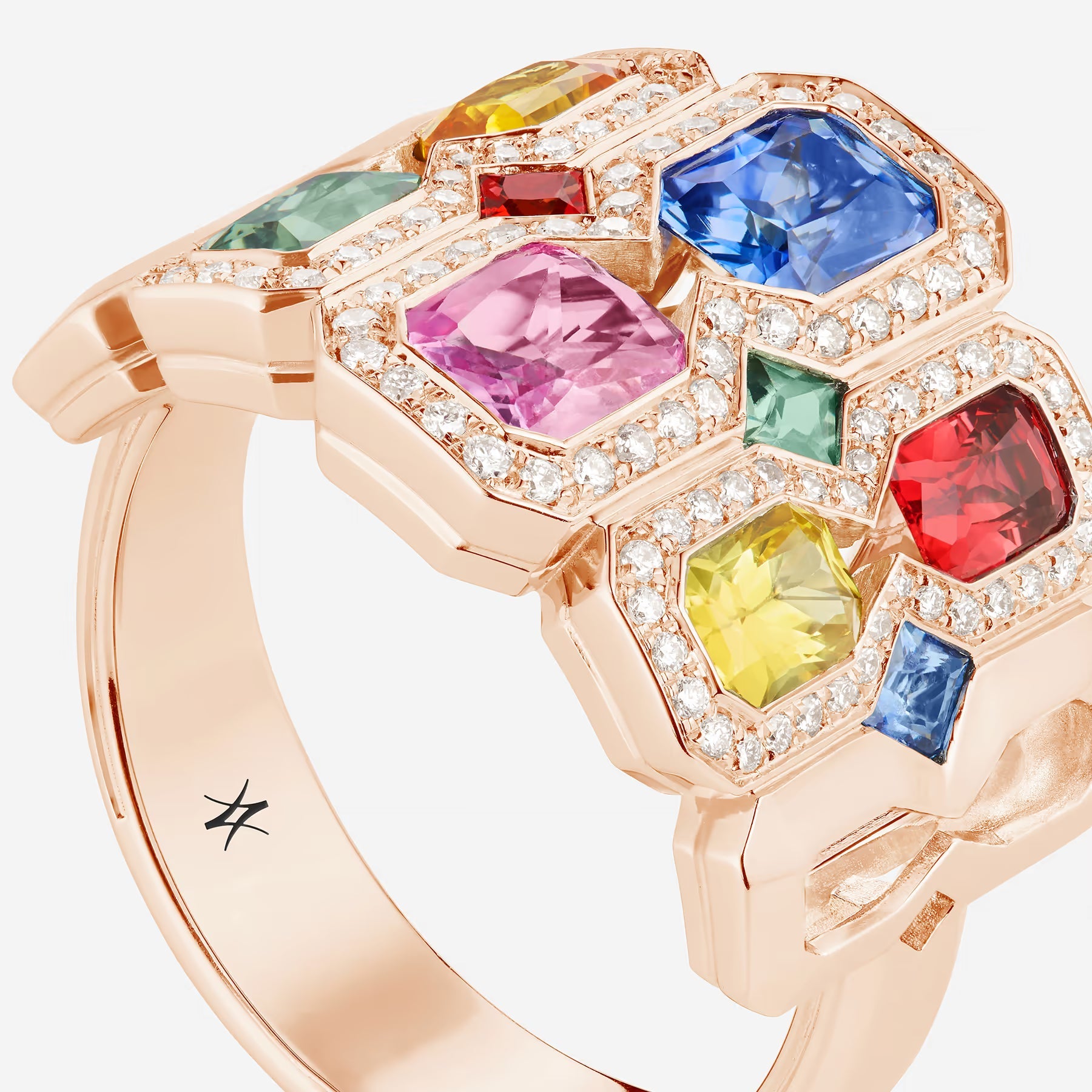 Saphirs Multicolors | Or rose 750 ‰