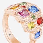 Saphirs Multicolors | Or rose 750 ‰