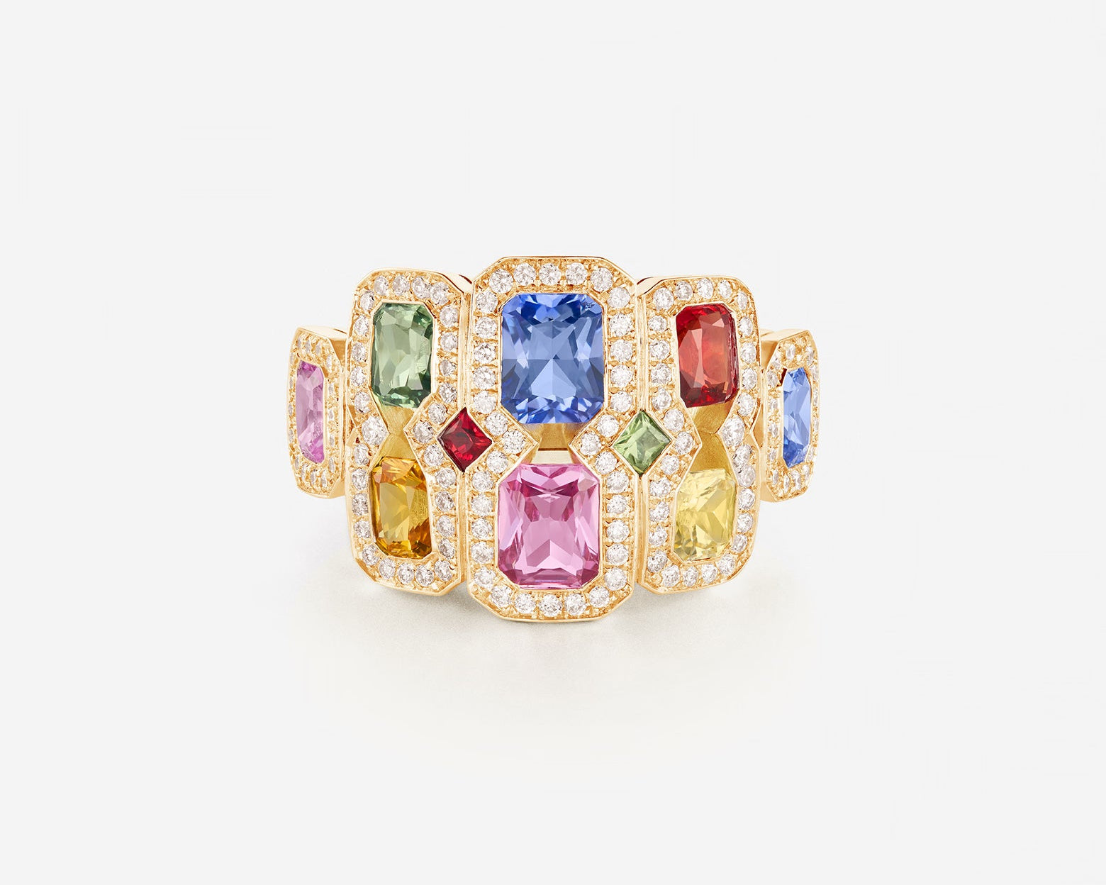 Saphirs Multicolors | Or jaune 750 ‰