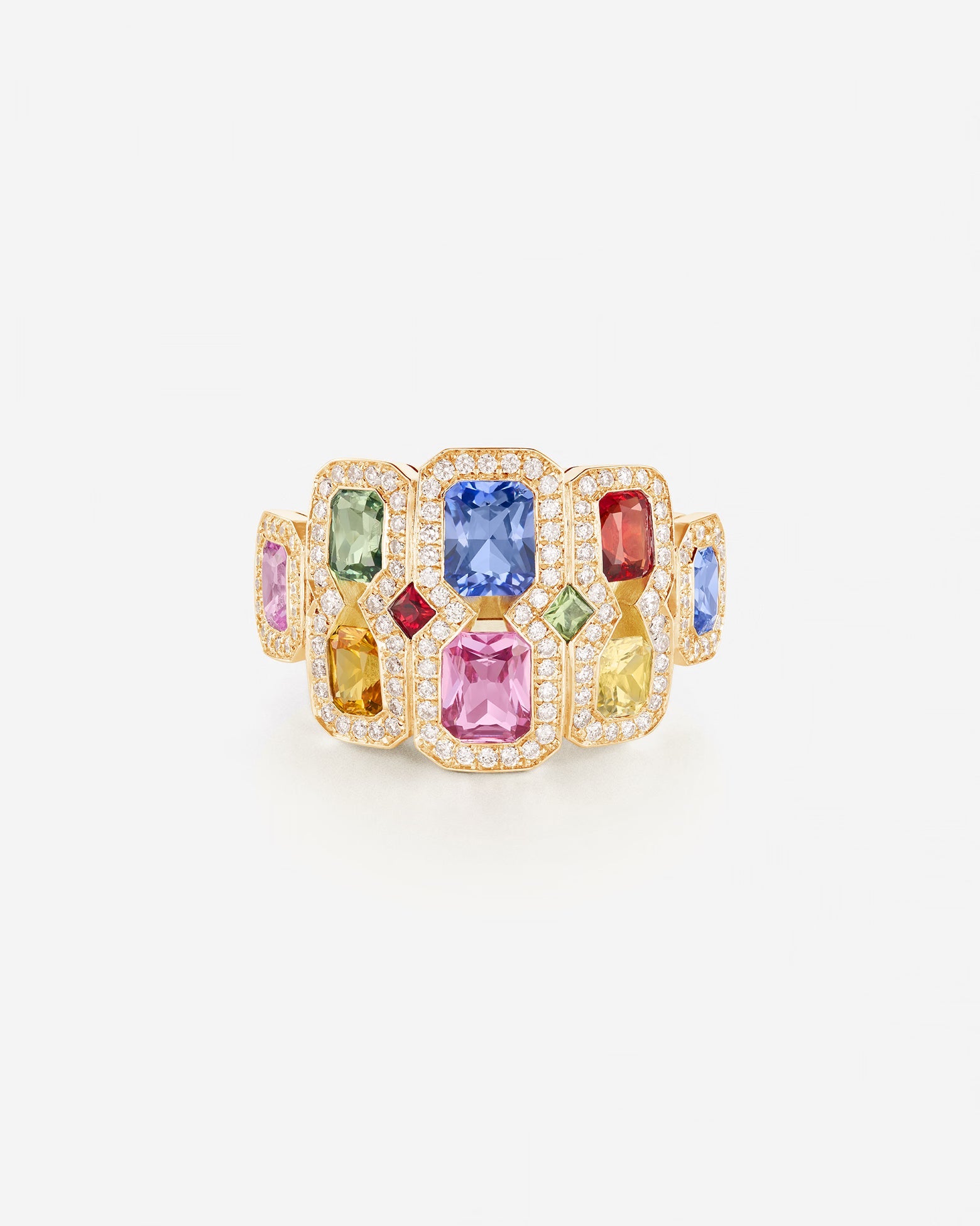 Saphirs Multicolors | Or jaune 750 ‰