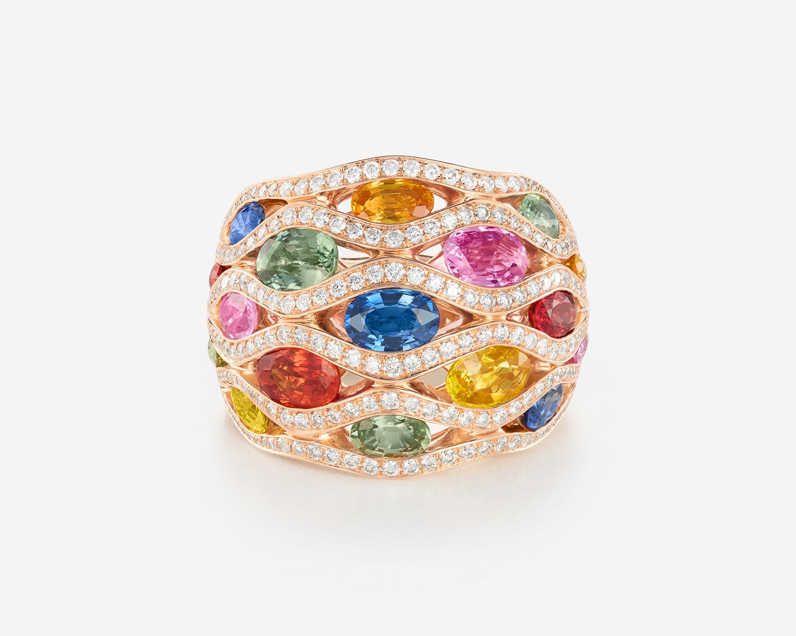 Saphirs Multicolors | Or rose 750 ‰