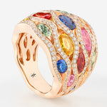 Saphirs Multicolors | Or rose 750 ‰