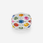 Saphirs Multicolors | Or blanc 750 ‰