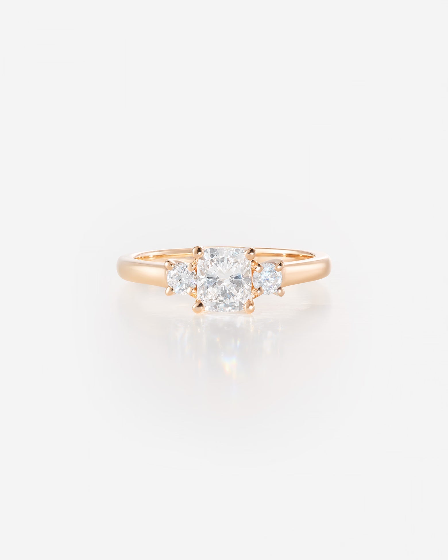 Diamant taille coussin 0,70ct | Or rose 750 ‰