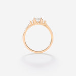 Diamant taille coussin 0,70ct | Or rose 750 ‰
