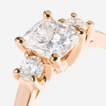 Diamant taille coussin 0,70ct | Or rose 750 ‰