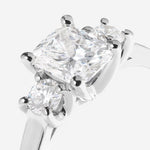 Diamant taille coussin 0,50ct | Or blanc 750 ‰