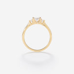 Diamant taille coussin 0,50ct | Or jaune 750 ‰