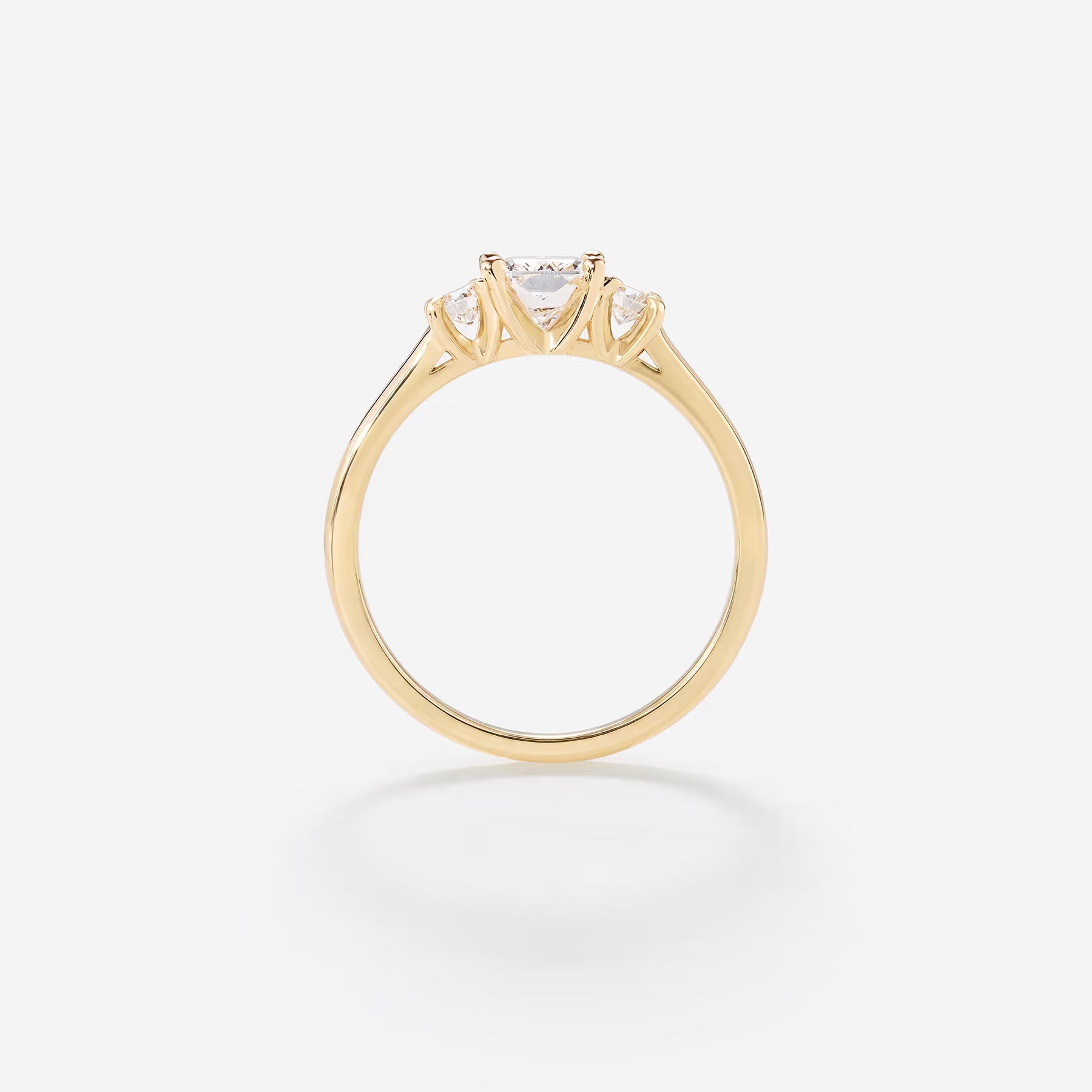 Diamant taille coussin 0,70ct | Or jaune 750 ‰