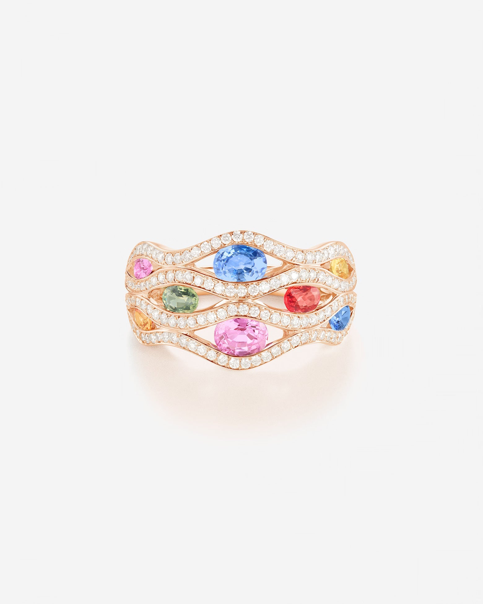Saphirs Multicolors | Or rose 750 ‰