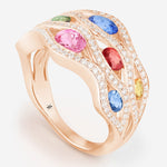 Saphirs Multicolors | Or rose 750 ‰