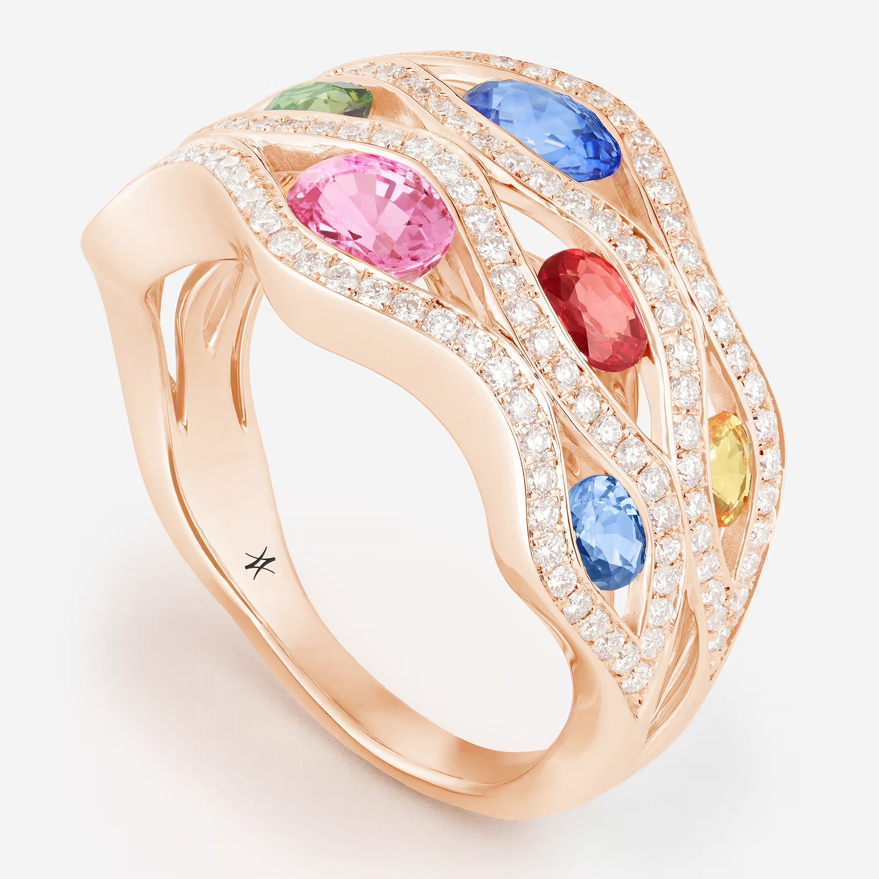 Saphirs Multicolors | Or rose 750 ‰